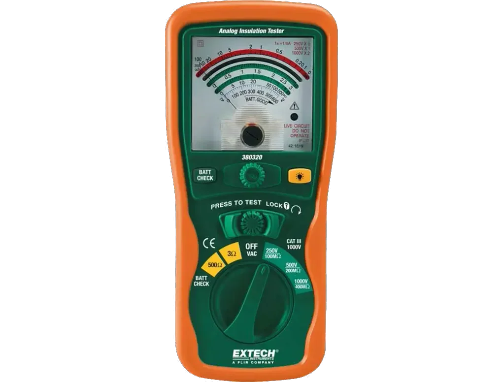 INSULATION TESTER, ANALOG UP to 1000V