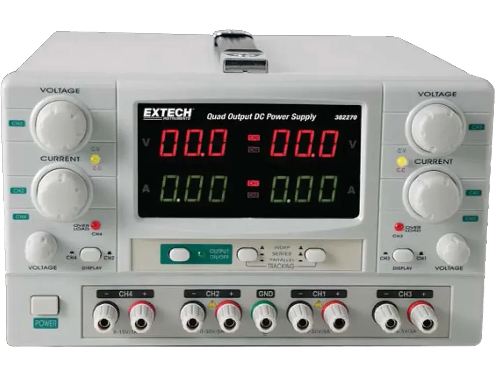 DC POWER SUPPLY, 4 OUTPUTS,0-30V,0-5A