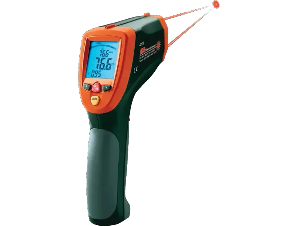 Laser IR thermometer, -50 to 2200°C