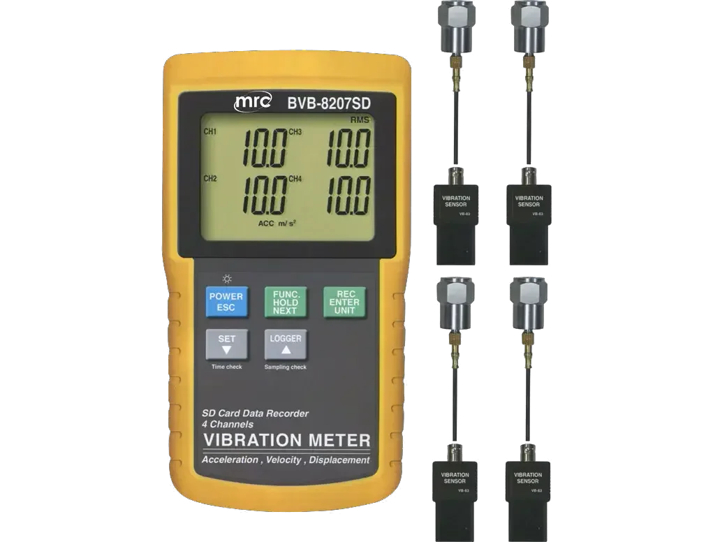 4 channels VIBRATION RECORDER+DataLogger