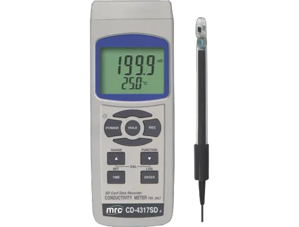 pt glass electrode CONDUCTIVITY, TDS, Salt Meter+DataLogger