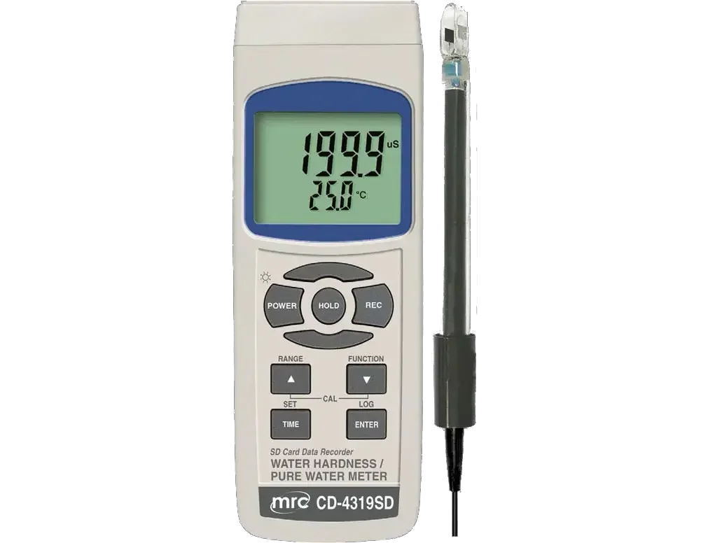 Conductivity, TDS, Salt, Temp, Hardness, Resistivity+DataLogger