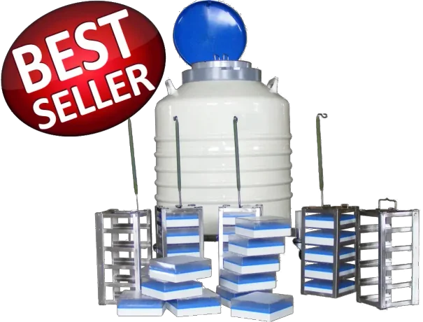 liquid nitrogen container 47 liter with racks & boxes 3