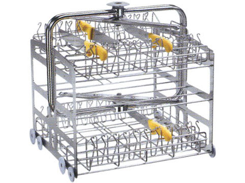 3 LEVEL WASHING TROLLEY FOR BUTCHER UTENSILS