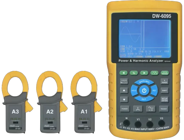 3 phase power analyzer with harmonic measurement+DataLogger