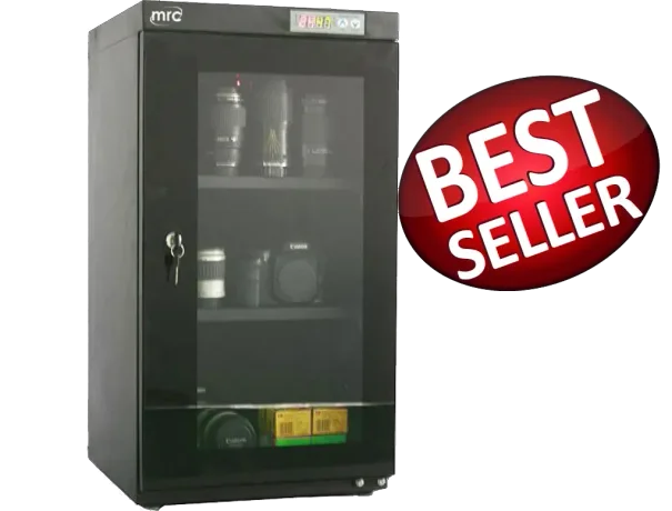 LED Dry cabinet 1-10%RH 115 liter 2 Shelves 1 Door 3