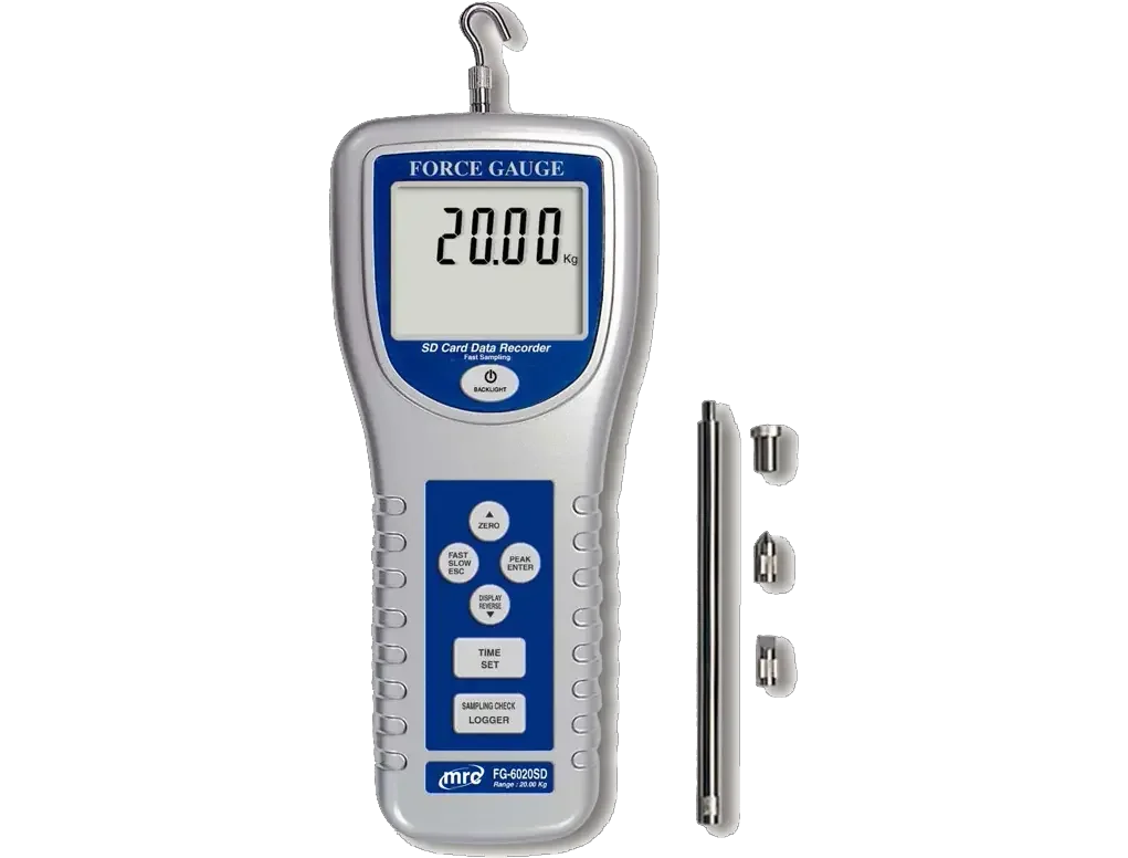 FORCE GAUGE, 20Kg, 20 ms sampling time recorder+DataLogger