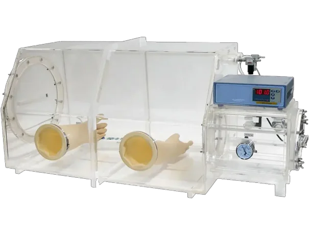 Acrylic Laboratory Glove Box + Pressure Controller