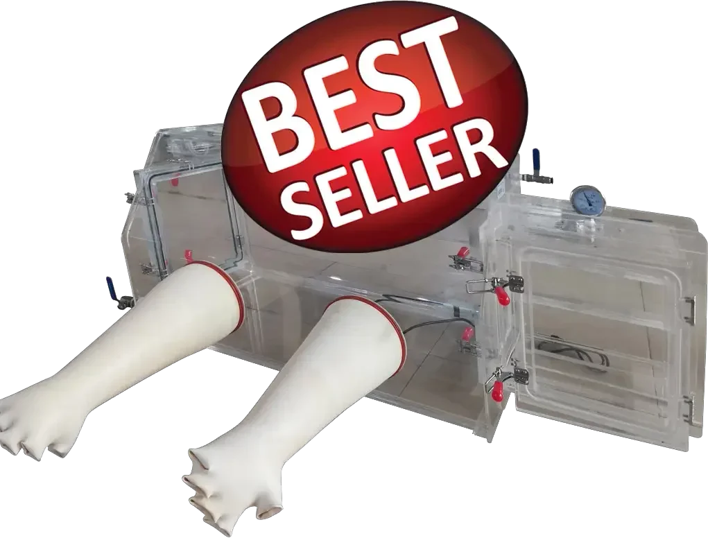 Acrylic Glove Box 875L x 480W x 500H mm 3