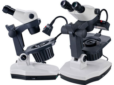GEMOLOGIC TRINOCULAR MICROSCOPE  WITH CASE