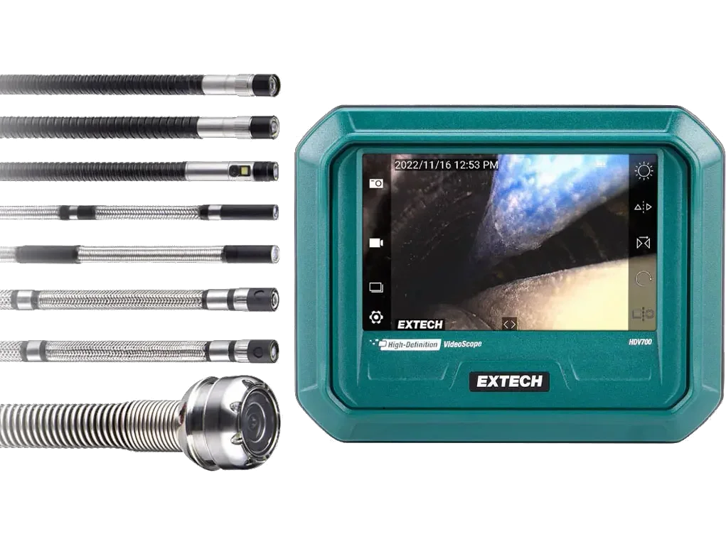 5" Videoscope Kit with 4 way articulating 6.0mm x 1m long probe