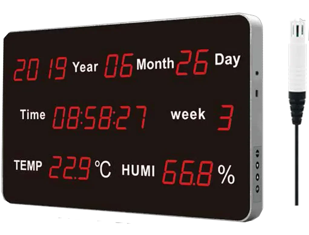 Clock With Temperature And Humidity display For Lab