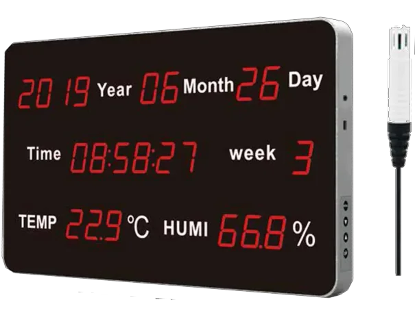 Clock With Temperature And Humidity display For Lab