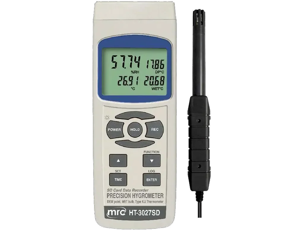 RH,Wet bulb,Dew point,Temp,type K/J Temp,HYGROMETER+datalogger