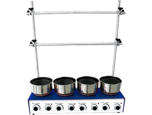 Flask heater+stirrer up to 1 liter 4 places laboratory