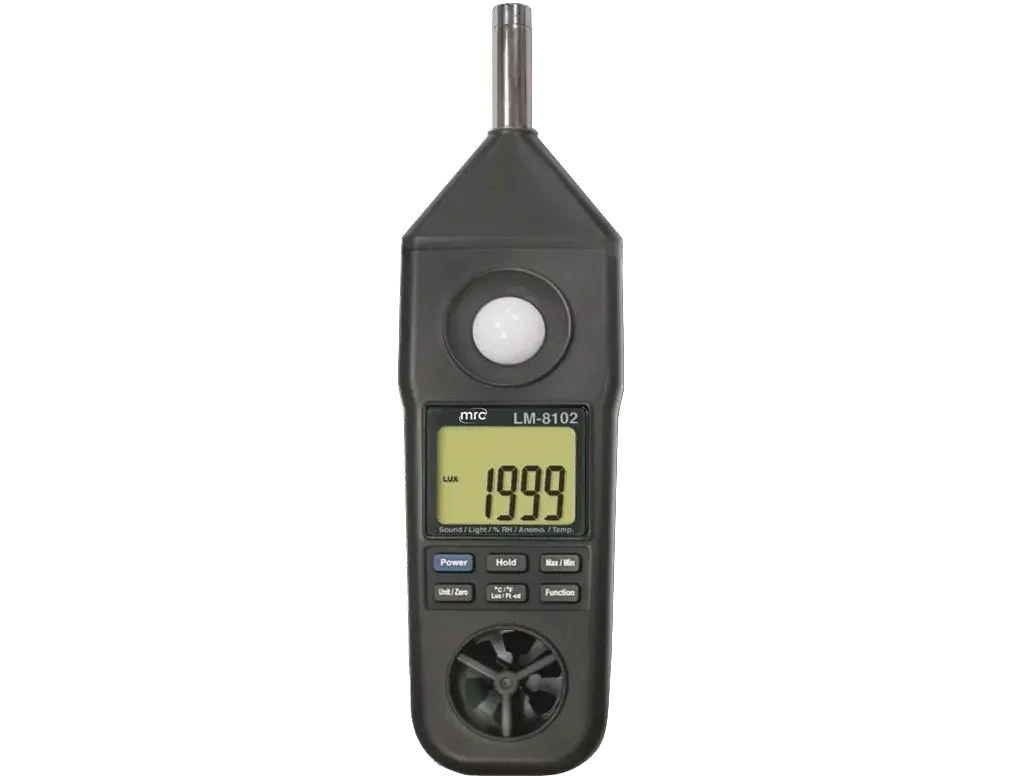 Air flow, Humidity, Light,Thermometer,Sound meter