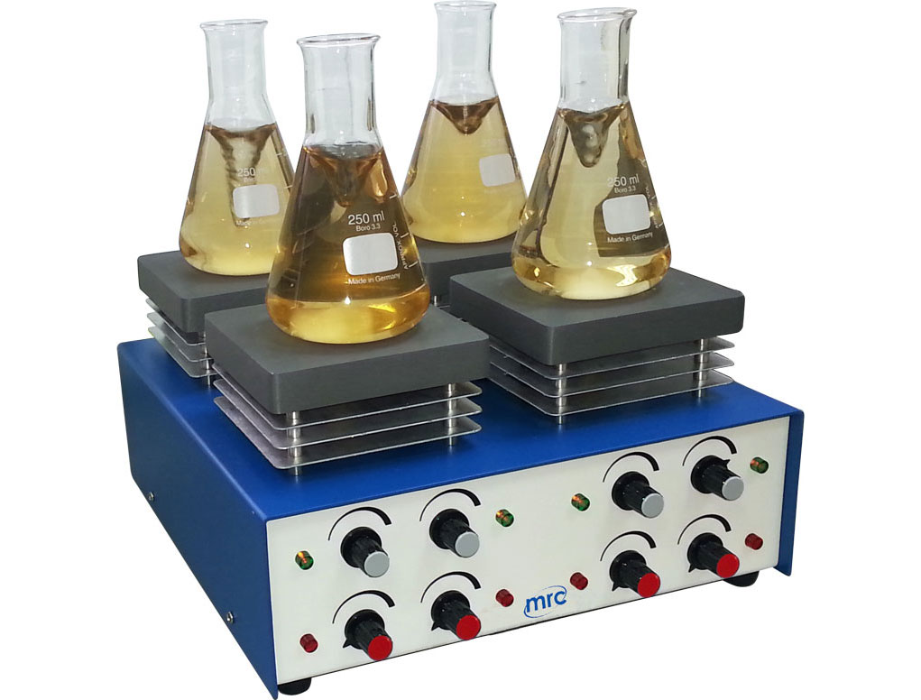 Hotplate magnetic stirrer 115x115mm 4 places 300degC 3