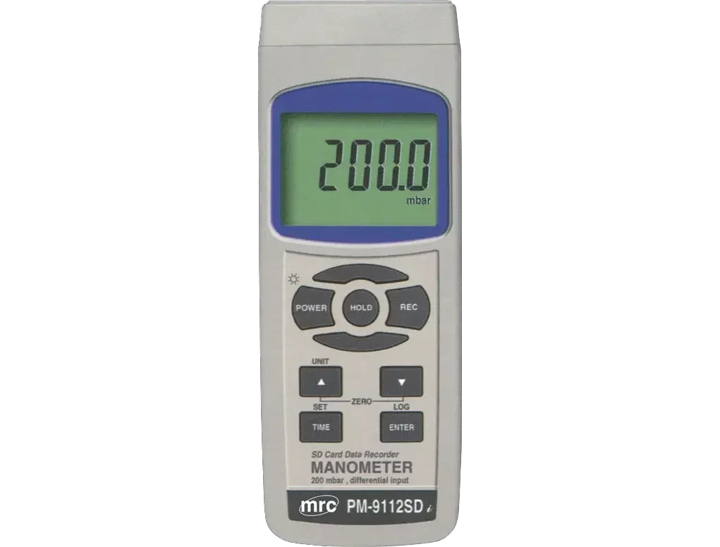 Manometer,Differential input, 200mbar+DataLogger