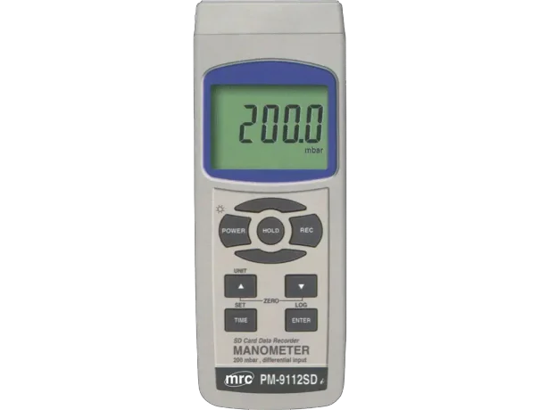 Manometer,Differential input, 200mbar+DataLogger