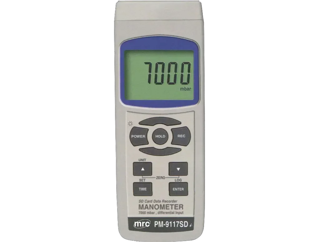 Manometer, Differential input, 7000mbar+DataLogger