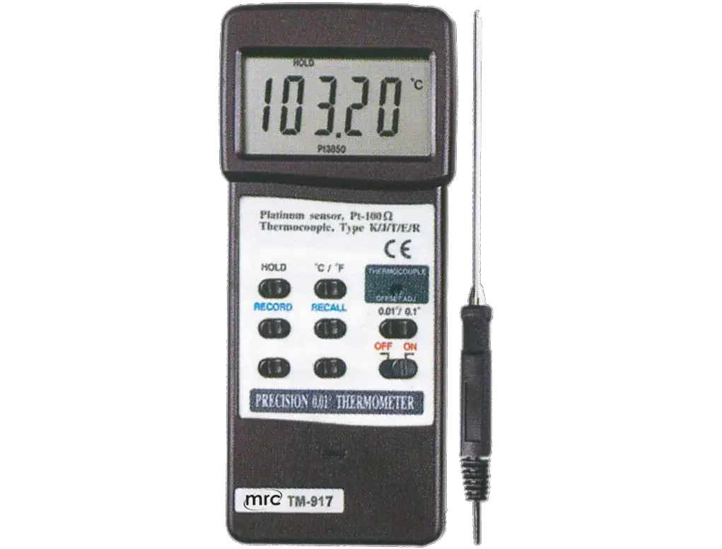 0.01degC, Pt 100, type K/J/R/E/T, RS232 Precision Thermometer 3