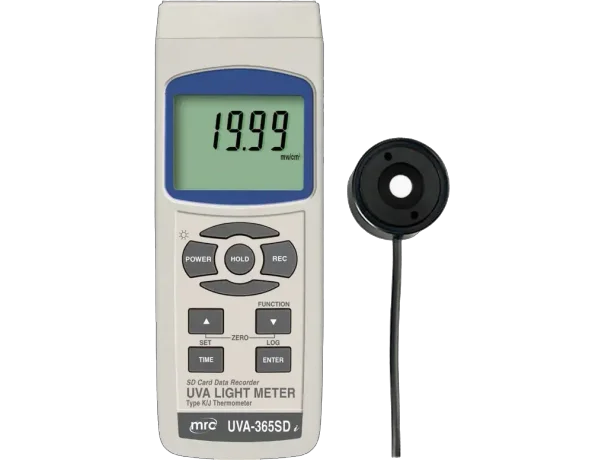 UVA Light Meter+DataLogger, type K/J thermometer
