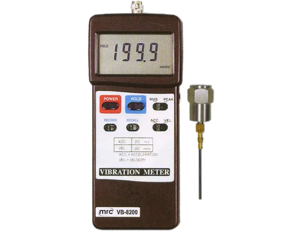 Vibration meter with: Separate professional vibration sensor