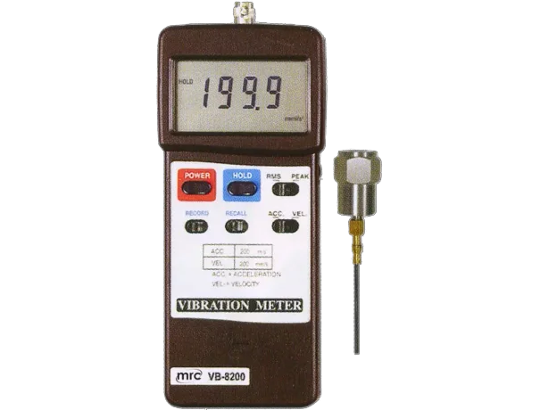 Vibration meter with: Separate professional vibration sensor