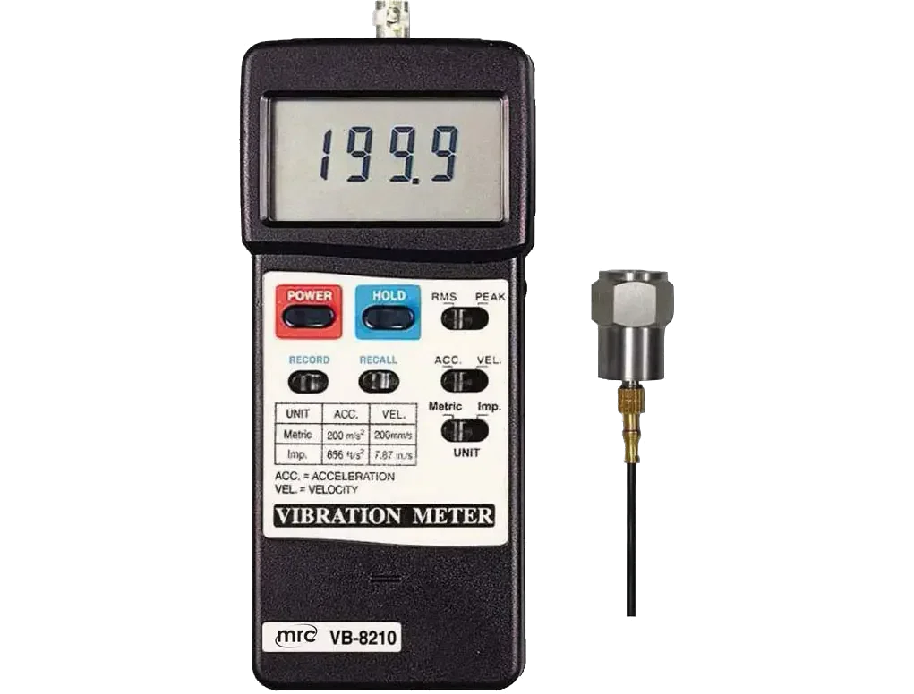 Vibration Meter: Acceleration,Velocity (mm or inch units)