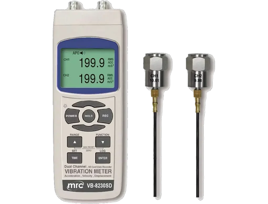 Dual Channels Vibration Logger: Acceleration,Velocity,Displacement