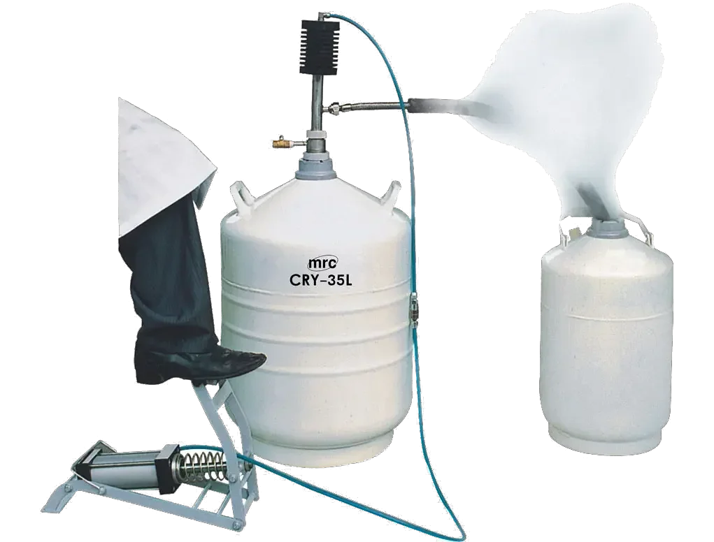 Liquid nitrogen pump-foot
